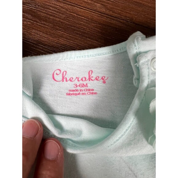 Cherokee Girls Size 3-6 Months Mint Tulle Tutu Dress With Diaper Cover! - Picture 2 of 7